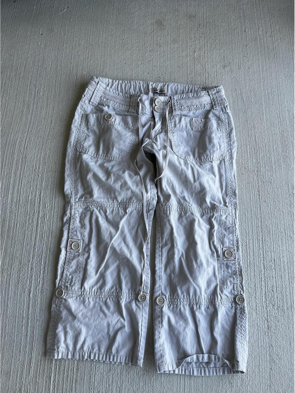 BeBop Tan Multi-Pocket Cargo Capri Pants Women's Size 5